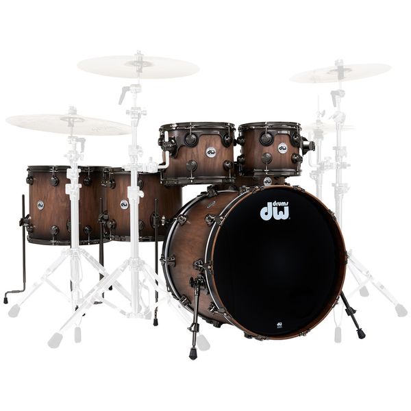 DW Walnut Satin Ebony Burst 6pcs