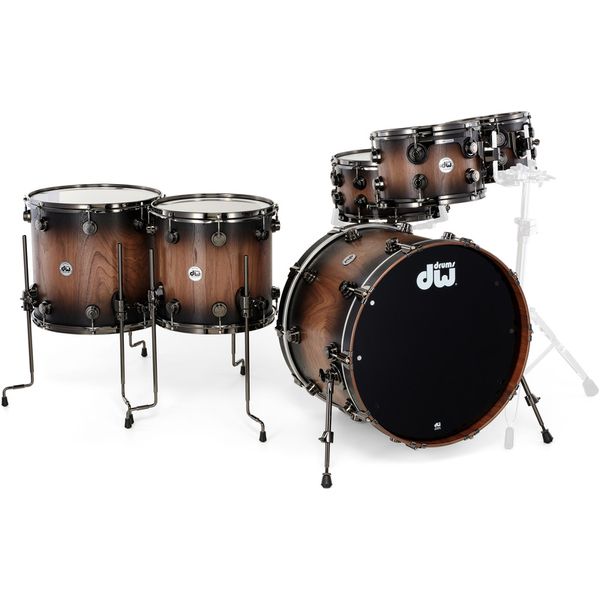 DW Walnut Satin Ebony Burst 6pcs