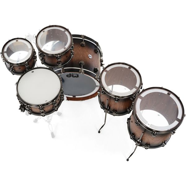 DW Walnut Satin Ebony Burst 6pcs