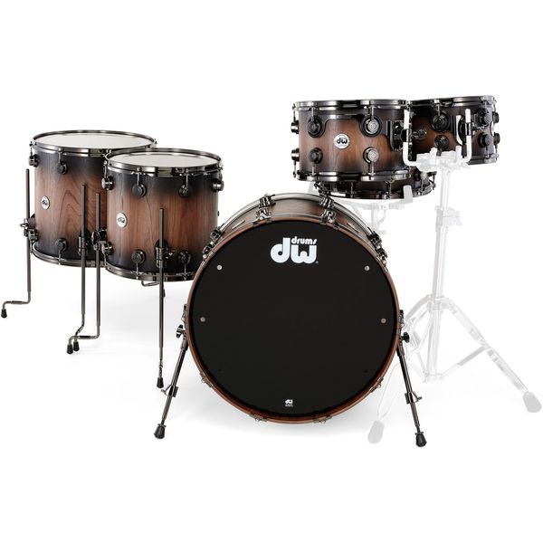 DW Walnut Satin Ebony Burst 6pcs