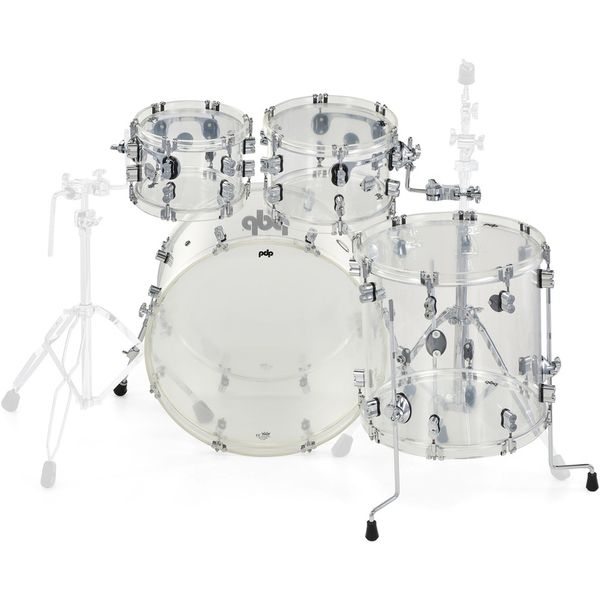 DW PDP Concept Clear Acrylic 4pc