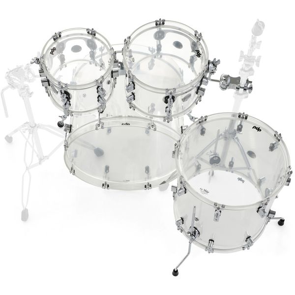 DW PDP Concept Clear Acrylic 4pc