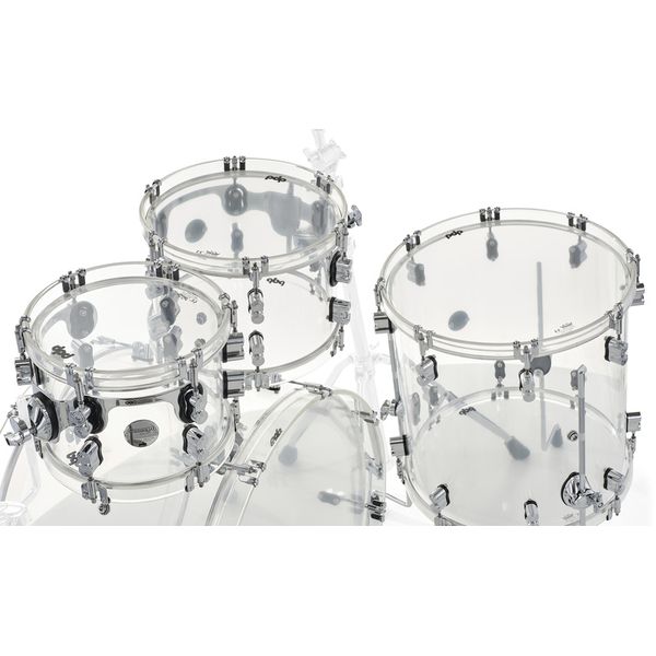 DW PDP Concept Clear Acrylic 4pc