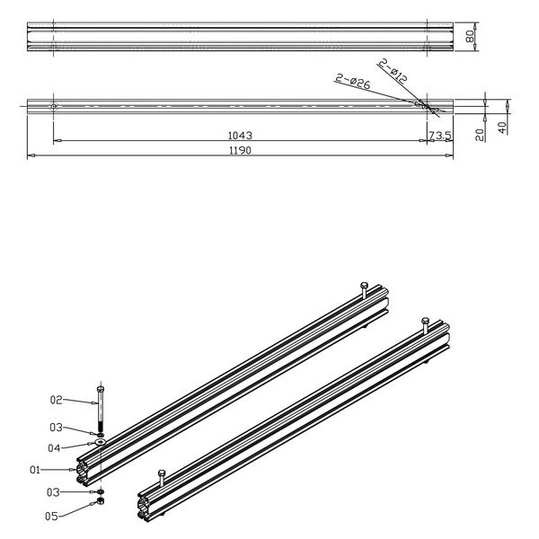 Global Truss Railing System PR-Truss-1200