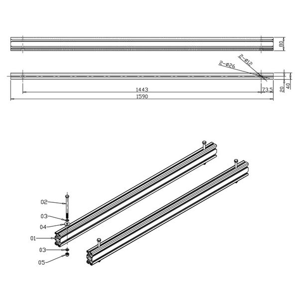 Global Truss Railing System PR-Truss-1600