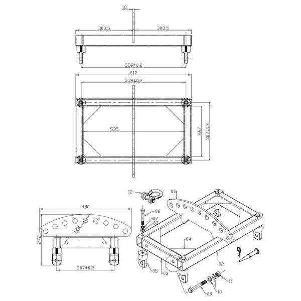 Global Truss PreRig vertical Flyingframe
