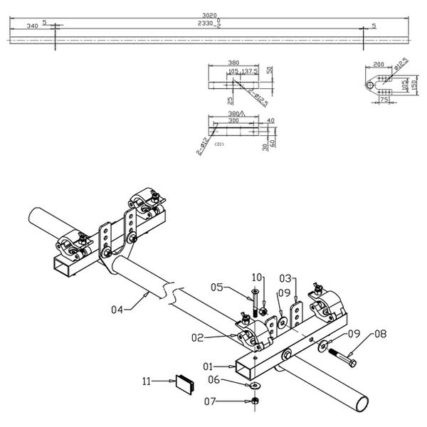 GlobalTruss PreRig Lowbar 3200