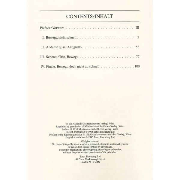 Edition Eulenburg Bruckner Sinfonie Nr. 4/2