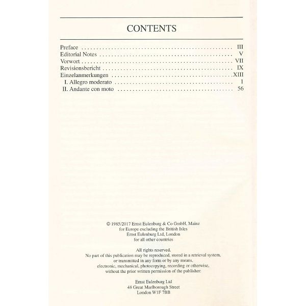 Edition Eulenburg Schubert Sinfonie Nr. 8