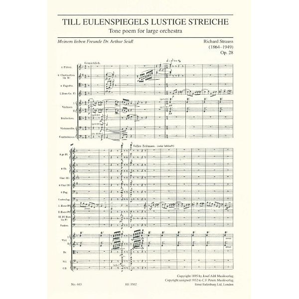 Edition Eulenburg Strauss Till Eulenspiegels