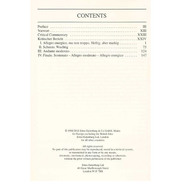 Edition Eulenburg Mahler Sinfonie Nr. 6 a-moll