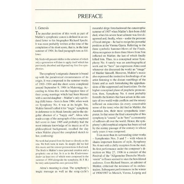 Edition Eulenburg Mahler Sinfonie Nr. 6 a-moll