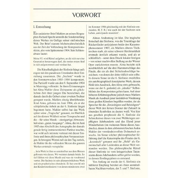 Edition Eulenburg Mahler Sinfonie Nr. 6 a-moll