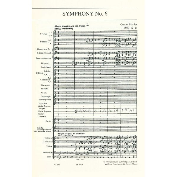 Edition Eulenburg Mahler Sinfonie Nr. 6 a-moll