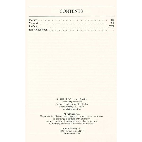 Edition Eulenburg Strauss Ein Heldenleben