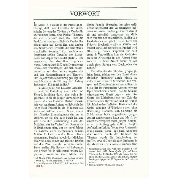 Edition Eulenburg Bizet L'Arlésienne