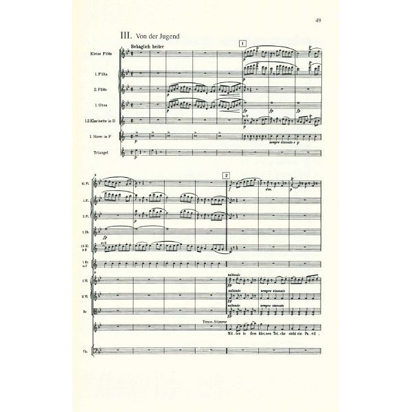 Edition Eulenburg Mahler Das Lied von der Erde