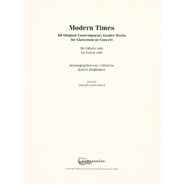 Edition Chanterelle Modern Times Guitar