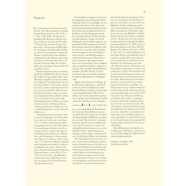 Henle Verlag Mozart Violinsonaten 1
