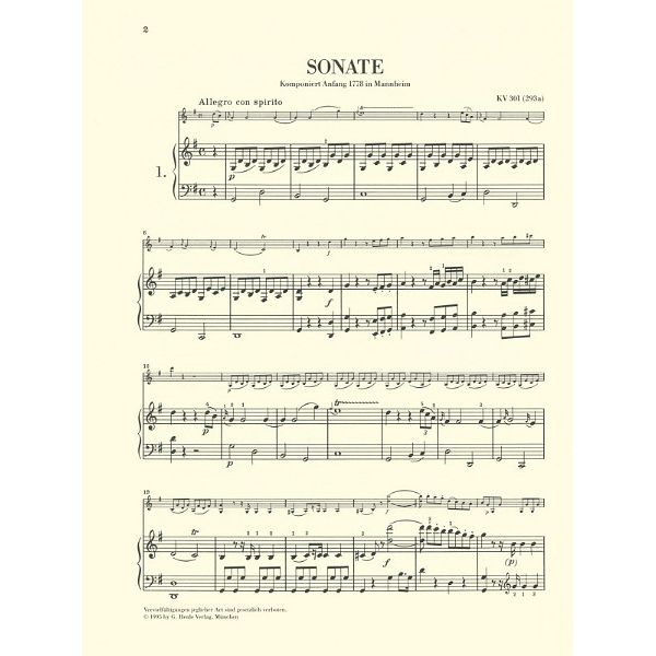Henle Verlag Mozart Violinsonaten 1