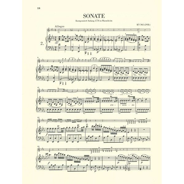 Henle Verlag Mozart Violinsonaten 1