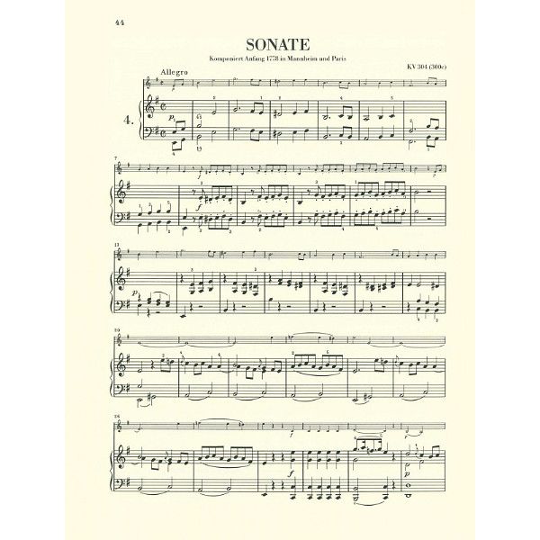 Henle Verlag Mozart Violinsonaten 1