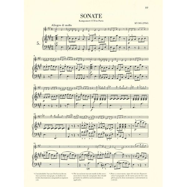 Henle Verlag Mozart Violinsonaten 1