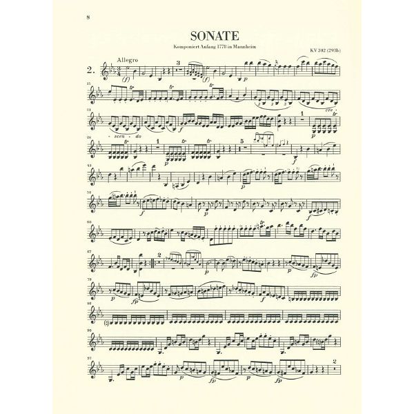 Henle Verlag Mozart Violinsonaten 1