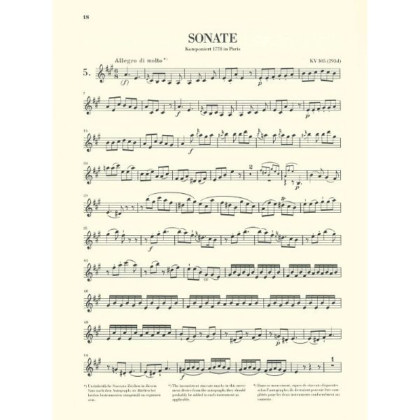 Henle Verlag Mozart Violinsonaten 1