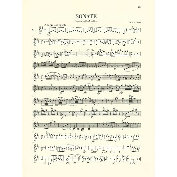 Henle Verlag Mozart Violinsonaten 1