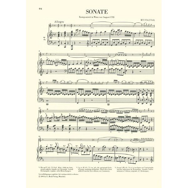 Henle Verlag Mozart Violinsonaten 2