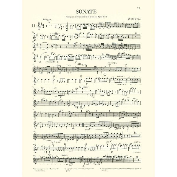 Henle Verlag Mozart Violinsonaten 2