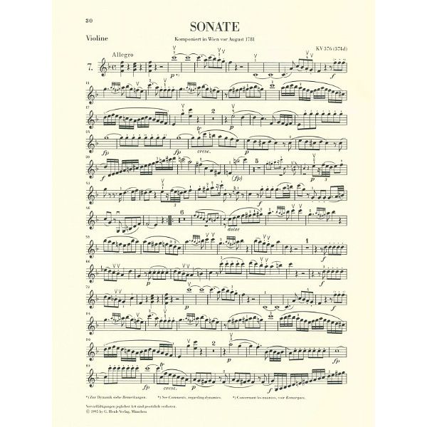Henle Verlag Mozart Violinsonaten 2