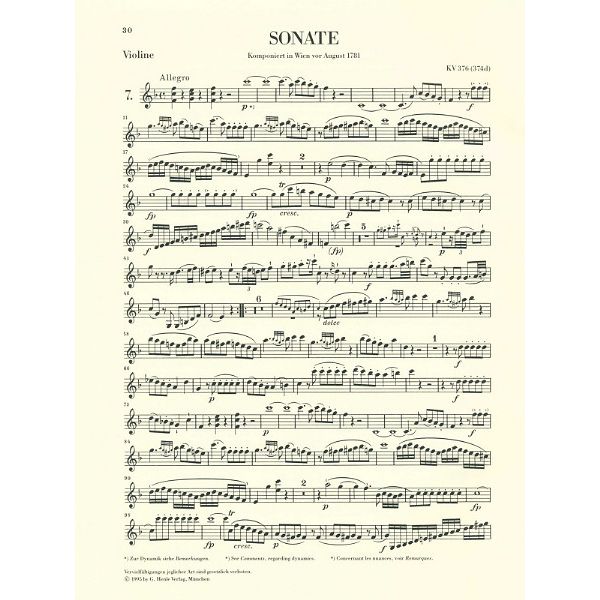 Henle Verlag Mozart Violinsonaten 2