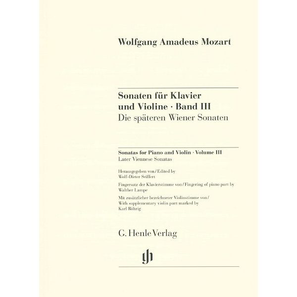 Henle Verlag Mozart Violinsonaten 3
