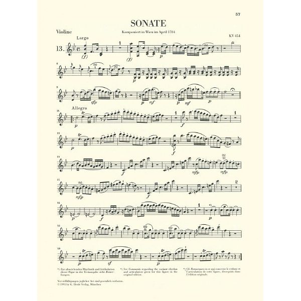 Henle Verlag Mozart Violinsonaten 3