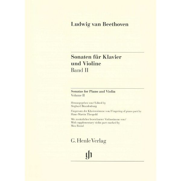 Henle Verlag Beethoven Violinsonaten 2