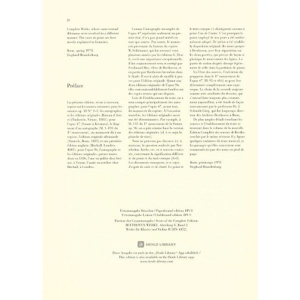 Henle Verlag Beethoven Violinsonaten 2