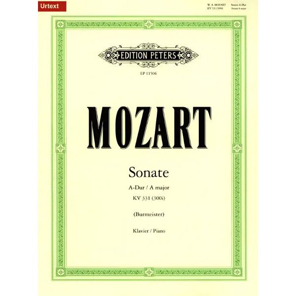 Edition Peters Mozart Sonate A-Dur KV 331