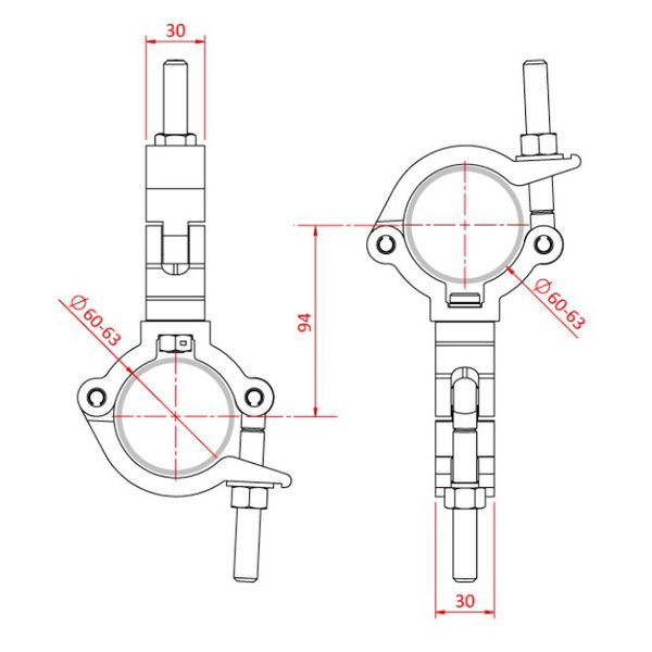 Doughty T57423 SL Mammoth Swivel BK