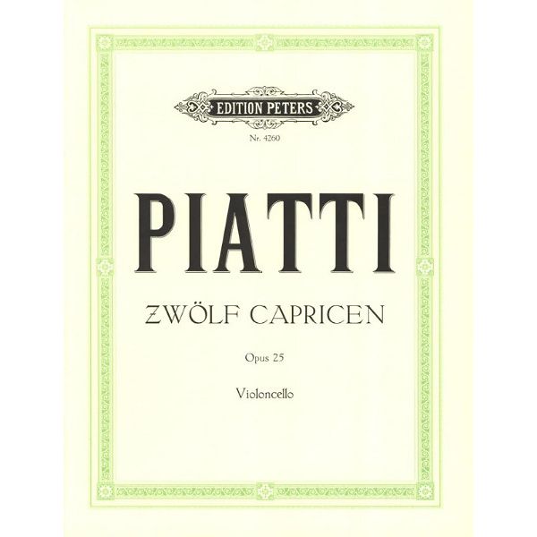 Edition Peters Piatti 12 Capricen op. 25