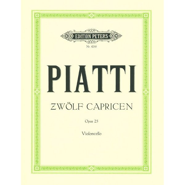 Edition Peters Piatti 12 Capricen op. 25