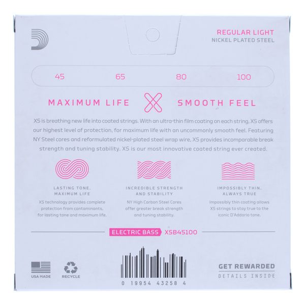 Daddario XSB45100 Regular Light