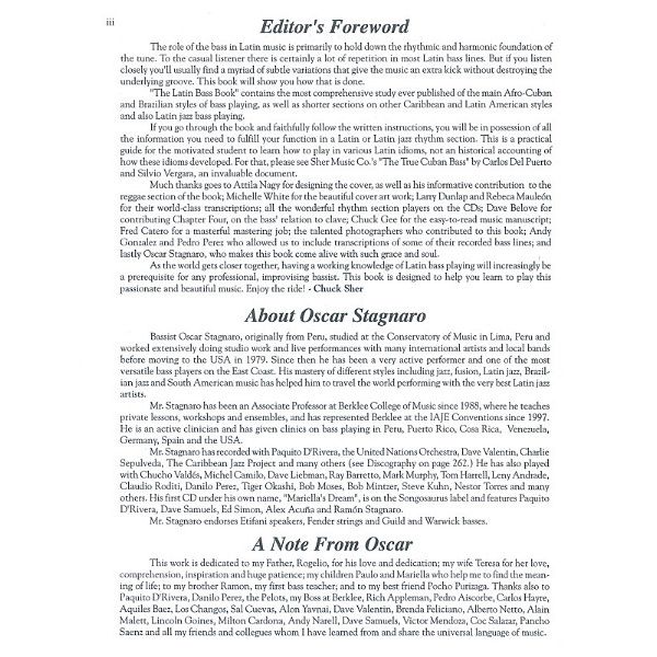 Sher Music Co. Latin Bass Book