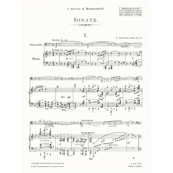 Boosey & Hawkes Rachmaninow Sonate g-Moll