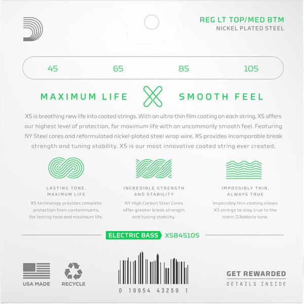 Daddario XSB45105 Regular Light/Medium