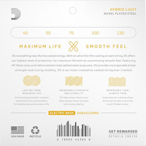 Daddario XSB45130MS Hybrid Light Multi