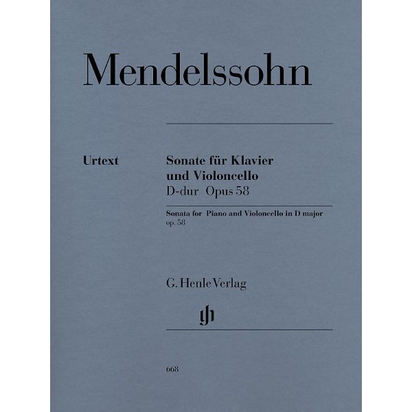 Henle Verlag Mendelssohn Cellosonate D-dur