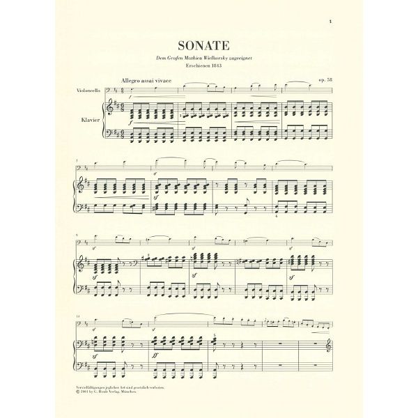 Henle Verlag Mendelssohn Cellosonate D-Dur