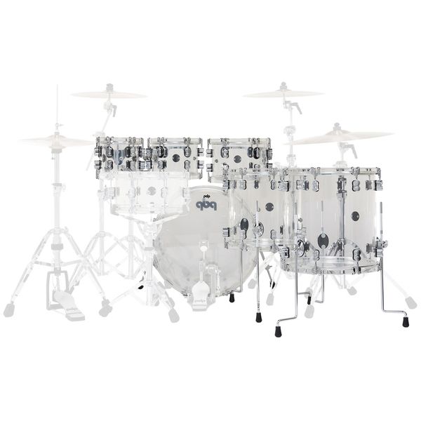 DW PDP Concept Clear Acrylic 6pc